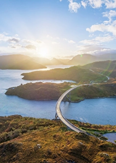 Kylesku Prints: UK, Scotland, Highland, Sutherland, Kylesku, Kylesku Bridge
