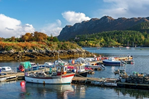 Jetties Prints: UK, Scotland, Highland, Wester Ross, Plockton, Plockton Harbour