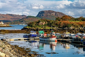 Jetties Prints: UK, Scotland, Highland, Wester Ross, Plockton, Plockton Harbour