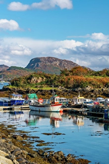 Jetties Prints: UK, Scotland, Highland, Wester Ross, Plockton, Plockton Harbour