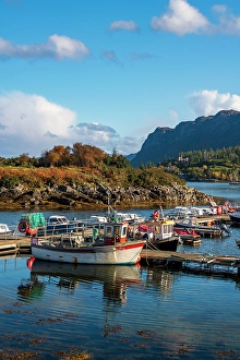 Jetties Prints: UK, Scotland, Highland, Wester Ross, Plockton, Plockton Harbour