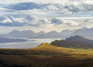 Images Dated 20th September 2016: UK, Scotland, Highlands, Isle of Skye, Landscape of the island seen from The Storr