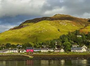 UK, Scotland, Highlands, Landscape of Loch Long and Dornie Village