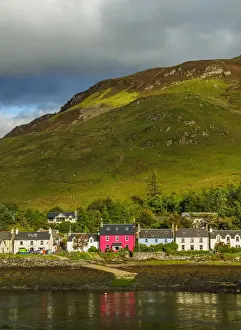 UK, Scotland, Highlands, Landscape of Loch Long and Dornie Village