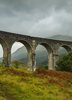 Viaduct Prints: UK, Scotland, Highlands, View of the Glenfinnan Viaduct