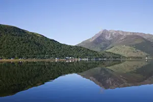 UK, Scotland, Highlands, View of Loch Leven from Glen Coe Village