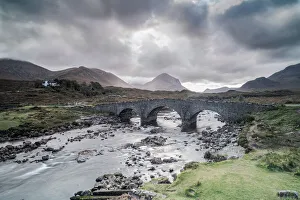 Skye Island Prints: UK, Scotland, Isle of Skye: Old Sligachan Bridge