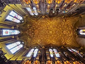 Images Dated 12th November 2015: UK, Scotland, Lothian, Edinburgh, Vault of the Thistle Chapel inside of the St Giles