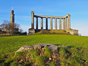 UK, Scotland, Lothian, Edinburgh, Calton Hill, View of the Nelson Monument