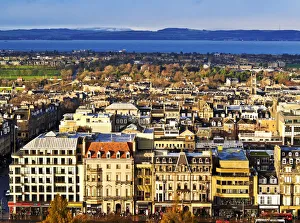 Images Dated 31st March 2016: UK, Scotland, Lothian, Edinburgh, New Town viewed from the Edinburgh Castle