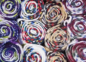 Royal Mile Prints: UK, Scotland, Lothian, Edinburgh, The Royal Mile, Closeup of Traditional Cashmere Scarves