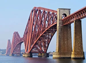 Images Dated 20th January 2016: UK, Scotland, Lothian, Edinburgh Area, Queensferry, View of the Forth Bridge