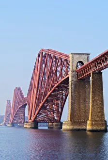 UK, Scotland, Lothian, Edinburgh Area, Queensferry, View of the Forth Bridge