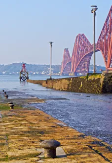 UK, Scotland, Lothian, Edinburgh Area, Queensferry, View of the Forth Bridge