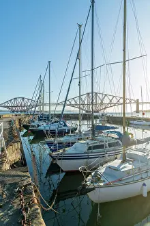 North Queensferry Prints: UK, Scotland, Lothian, Near Edinburgh, Queensferry, Forth Bridge over the Firth of Forth