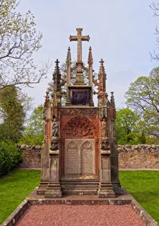Area Prints: UK, Scotland, Midothian, Edinburgh Area, Roslin, Grave of the Sir Francis Robert St