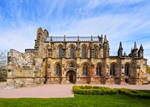 UK, Scotland, Midothian, Edinburgh Area, Roslin, View of the Rosslyn Chapel