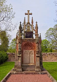 UK, Scotland, Midothian, Edinburgh Area, Roslin, Grave of the Sir Francis Robert St