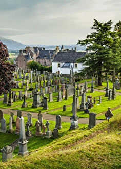 UK, Scotland, Stirling, View of the Valley Cemetery