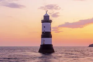 UK, Wales, Anglesey, Penmon, Black Point, Trwyn Du Lighthouse (Penmon Lighthouse)