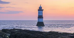 UK, Wales, Anglesey, Penmon, Black Point, Trwyn Du Lighthouse (Penmon Lighthouse)