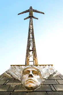 John Coletti Prints: Ukraine, Dubno, Soviet Era World War II Memorial Dedicated To Pilot Shot Down By