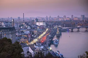 Images Dated 2nd December 2019: Ukraine, Kyiv, Podil Neighborhood, Right Bank Of The Dnieper River