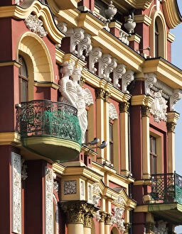 Images Dated 2nd December 2019: Ukraine, Kyiv, Shevchenkivskyi District, Neighborhood, Neo-Renaissance Style Architecture