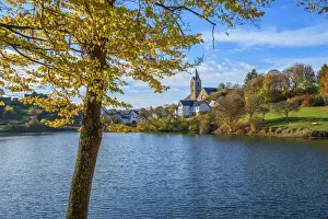 Ulmen maar lake, Ulmen, Eifel, Rhineland-Palatinate, Germany