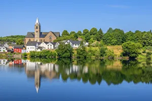 Ulmen with Ulmener Maar, Eifel, Rhineland-Palatinate, Germany