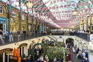 Images Dated 30th May 2022: Union Jaclk flags in Covent Garden market, London, England, UK