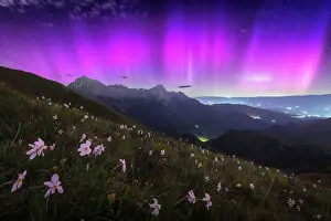 Aurora Boreale Prints: A unique display of northern lights over the Apuan Alps in Tuscany - 10th May 2024 night