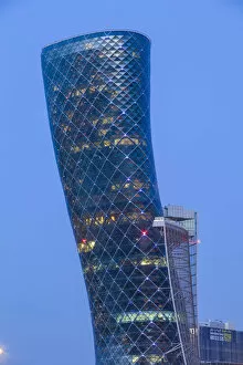 Images Dated 8th May 2014: United Arab Emirates, Abu Dhabi, Hyatt Capital Gate Hotel, Located in the iconic Capital