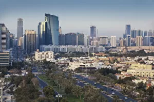 Images Dated 8th May 2014: United Arab Emirates, Abu Dhabi, View of City Skyline