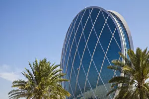Images Dated 8th May 2014: United Arab Emirates, Abu Dhabi, Al Raha, View of Aldar Headquarters - he first circular