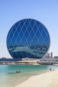 Images Dated 8th May 2014: United Arab Emirates, Abu Dhabi, Al Raha, View of Aldar Headquarters - the first circular