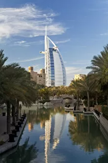 Images Dated 12th April 2010: United Arab Emirates (UAE), Dubai, The Burj Dubai Hotel viewed from the luxury resort