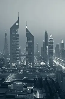 Sky Scrapers Prints: UNITED ARAB EMIRATES (UAE)-DUBAI-Sheik Zayed Road Area