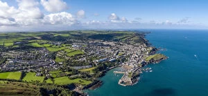 Images Dated 31st August 2017: United Kingdom, Devon, North Devon coast, Ilfracombe, aerial view over the town