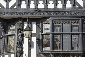 United Kingdom, England, Cheshire, Chester, Tudor buildings on Eastgate Street
