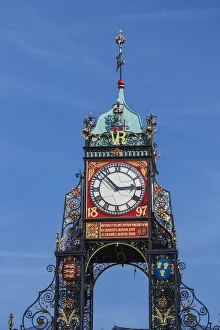 United Kingdom, England, Cheshire, Chester, Eastgate & Eastgate Clock