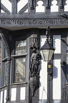 United Kingdom, England, Cheshire, Chester, Tudor buildings on Eastgate Street