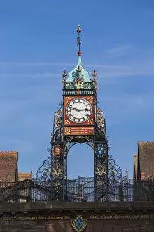 Images Dated 19th October 2016: United Kingdom, England, Cheshire, Chester, Eastgate & Eastgate Clock
