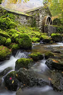 Images Dated 23rd August 2022: United Kingdom, England, Cumbria, Lake District, Borrowdale. A disused Water Mill close to