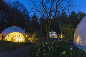 Images Dated 5th June 2014: United Kingdom, England, Gloucestershire, Coleford. Glamping at the Dome Garden