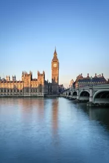 London Collection: United Kingdom, England, London. Westminster Bridge, Palace of Westminster and the