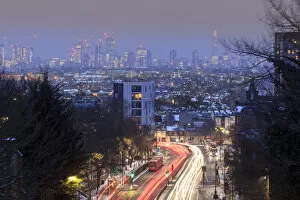 Images Dated 3rd April 2018: United Kingdom, England, London, Archway, elevated view of the skyline of London showing