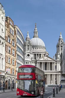 Images Dated 28th May 2020: United Kingdom, England, London, City of London. Red London double-decker buses