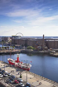 United Kingdom, England, Merseyside, Liverpool, View of Albert Docks the Wheel of