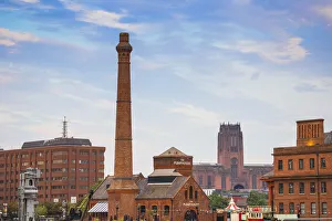 United Kingdom, England, Merseyside, Liverpool, Albert Docks, View of The Pump House
